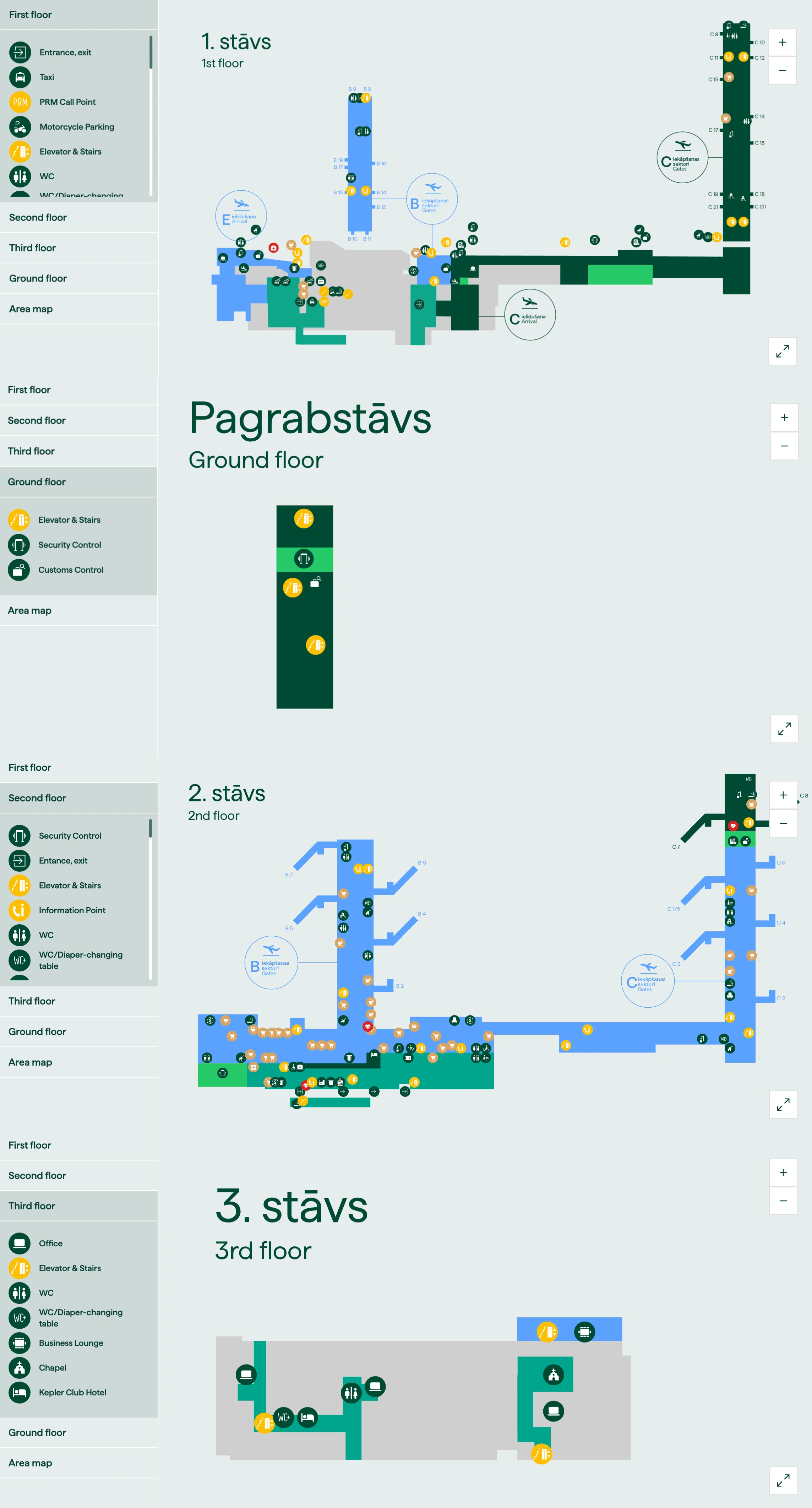 Riga International Airport Map 2026