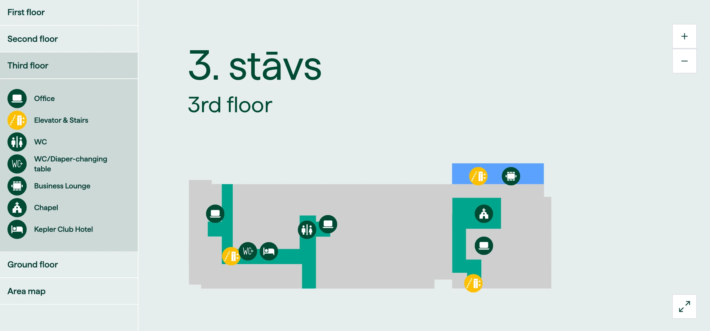Riga International Airport Third Floor Map 2026