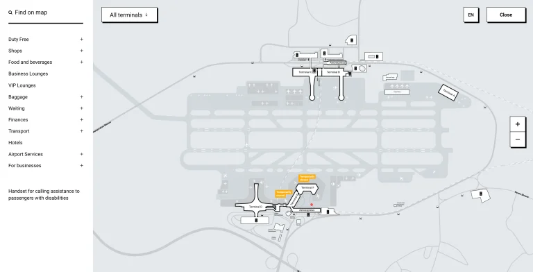 Sheremetyevo International Airport Map 2026