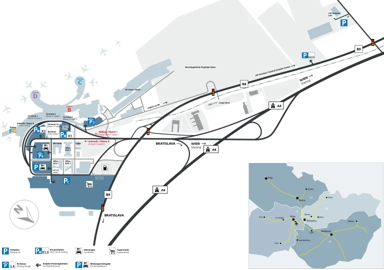 Vienna International Airport Terminal Map 2025