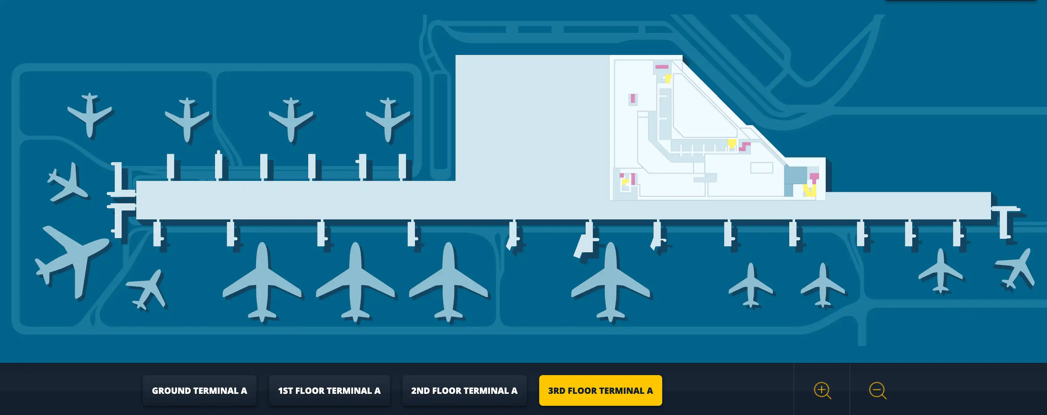 Warsaw Chopin Airport Third Floor Terminal A Map 2025