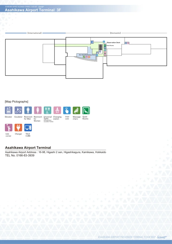 AKJ Airport Terminal - International and Domestic Lobby Level 3 Map 2024