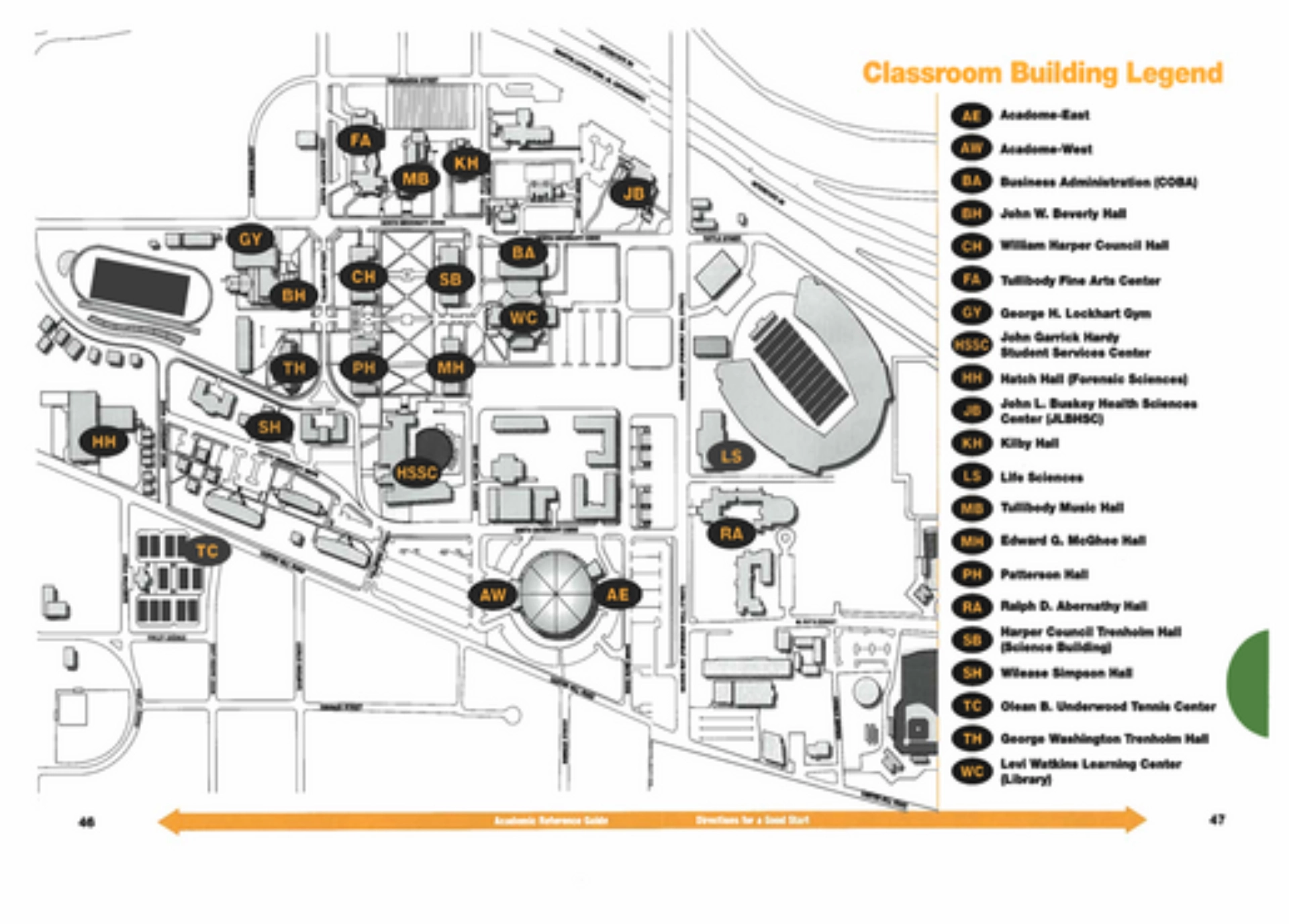 Alabama State University Parking Map 2025 showing labeled visitor and permit lots with main entry routes.