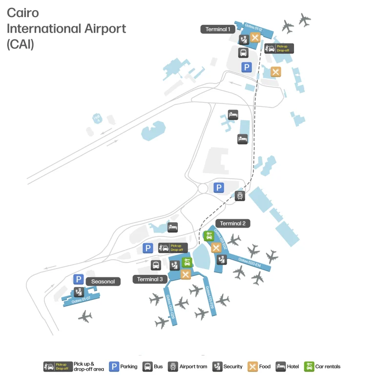 Cairo International Airport Map 2026