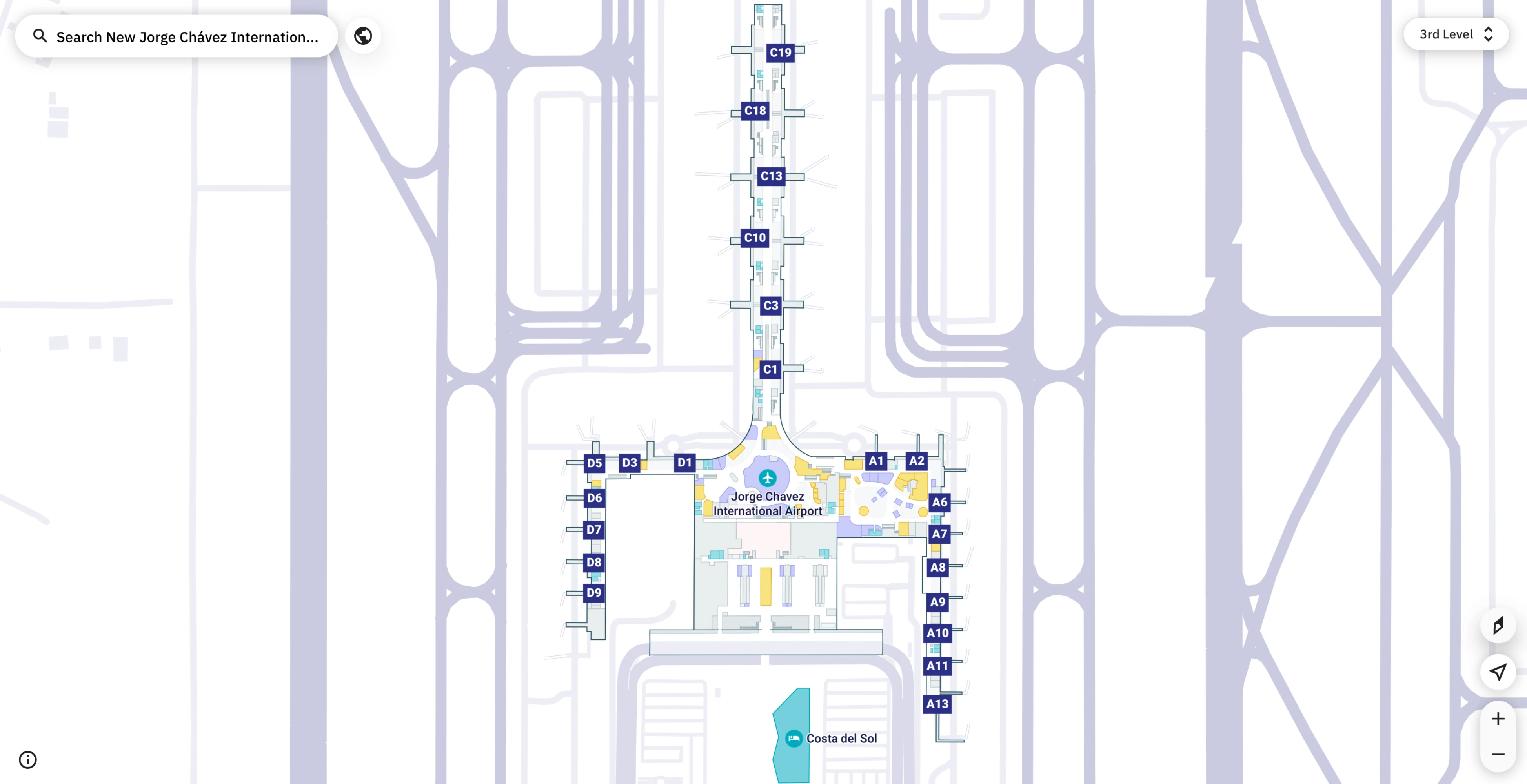 Jorge Chávez International Airport Level 3 Map 2026