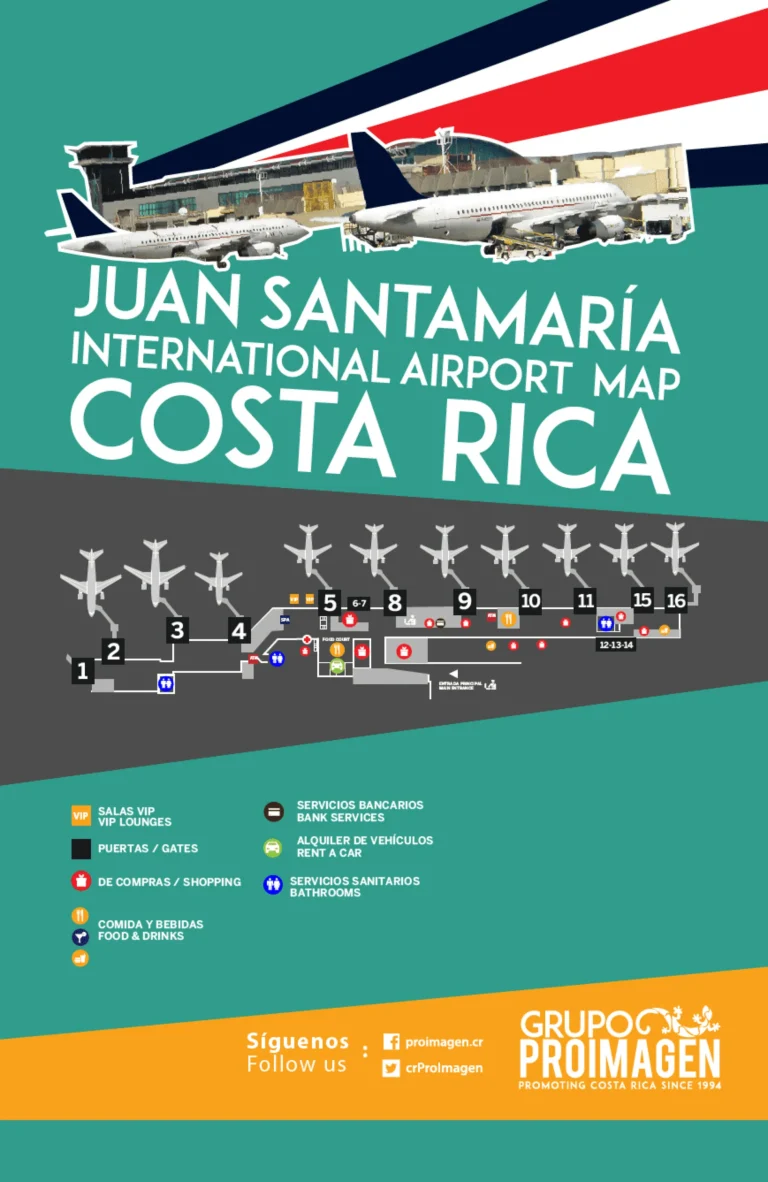 Juan Santamaría International Airport Map 2024-2026