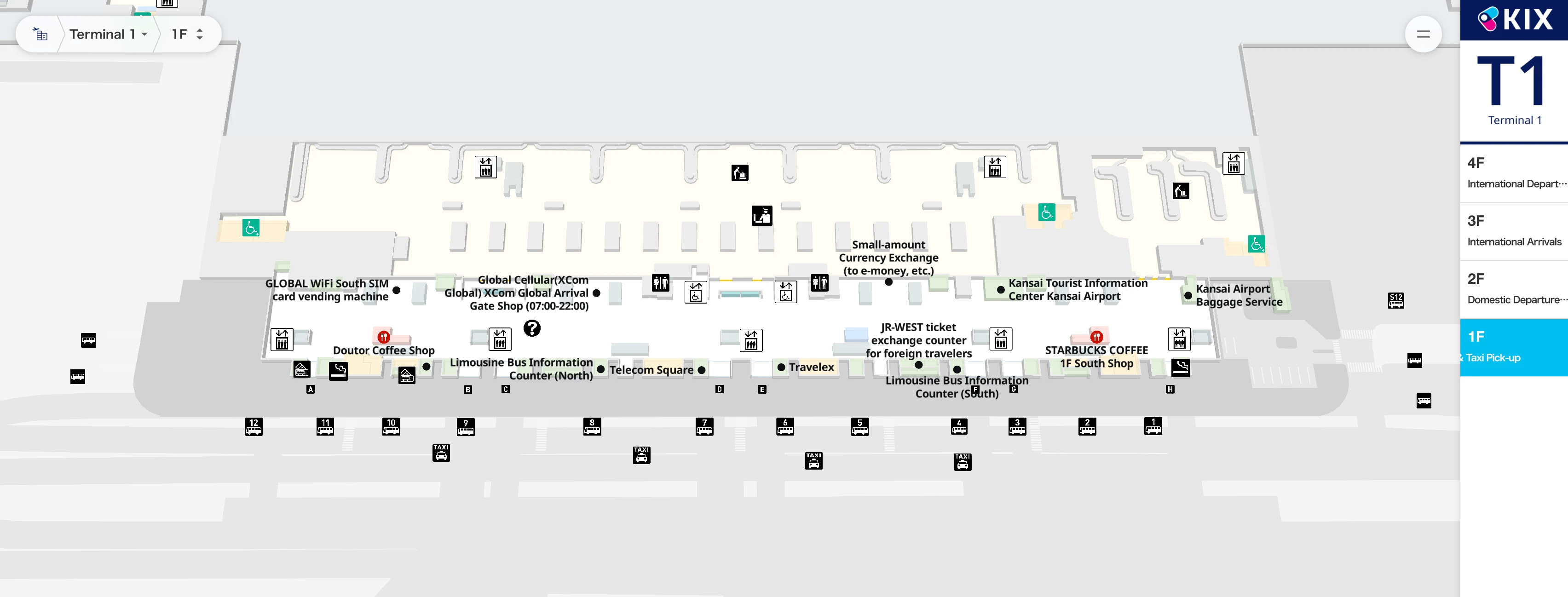 Kansai International Airport Terminal 1 Level 1 Map 2026