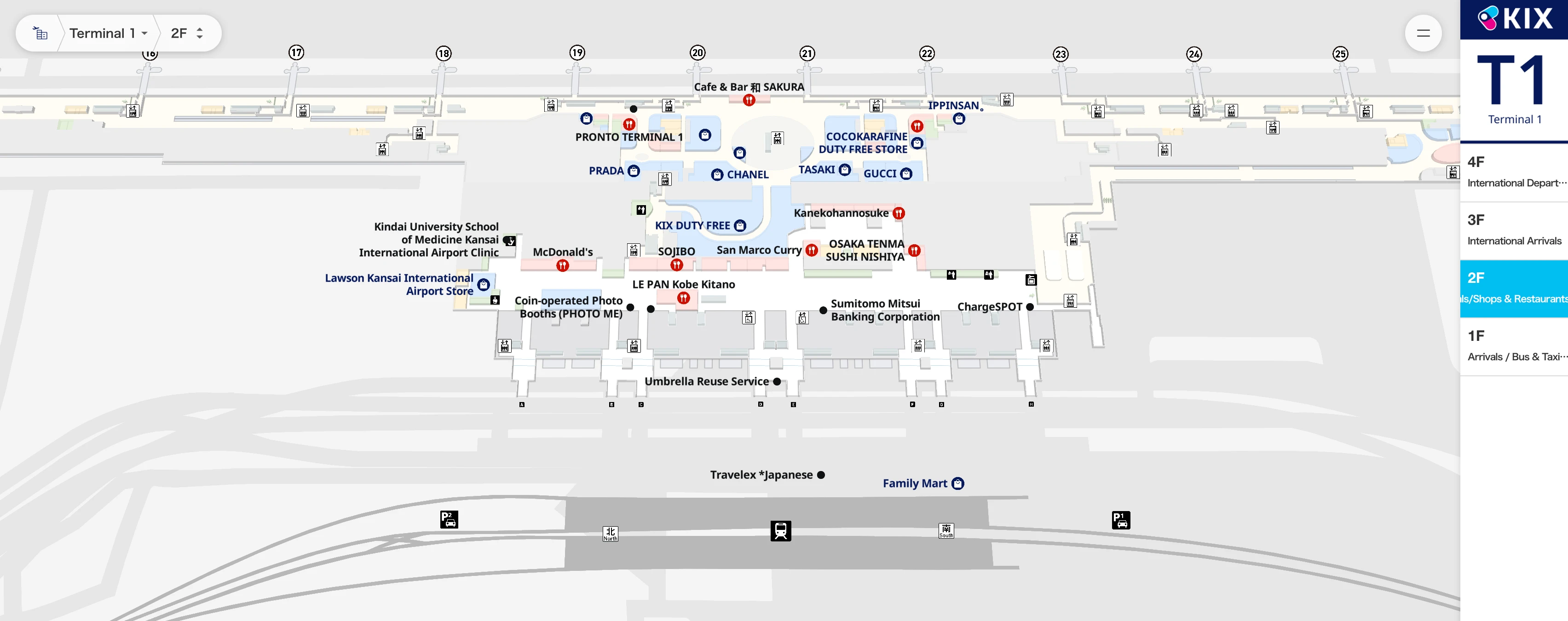 Kansai International Airport Terminal 1 Level 2 Map 2026