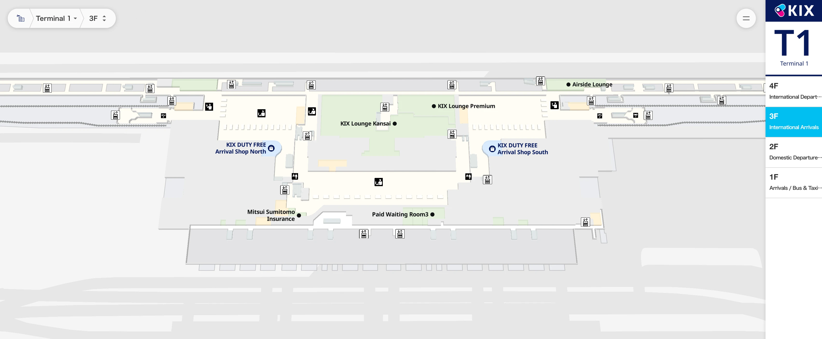 Kansai International Airport Terminal 1 Level 3 Map 2026