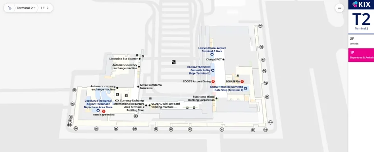 Kansai International Airport Terminal 2 Level 1 Map 2026