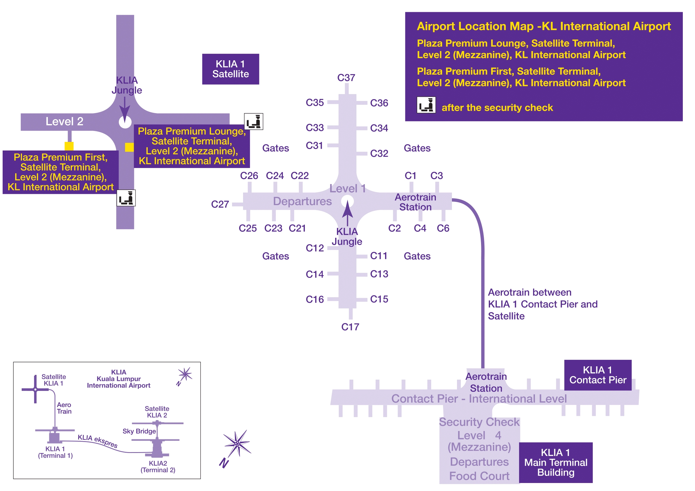 Kuala Lumpur International Airport Terminal 1 Map 2025