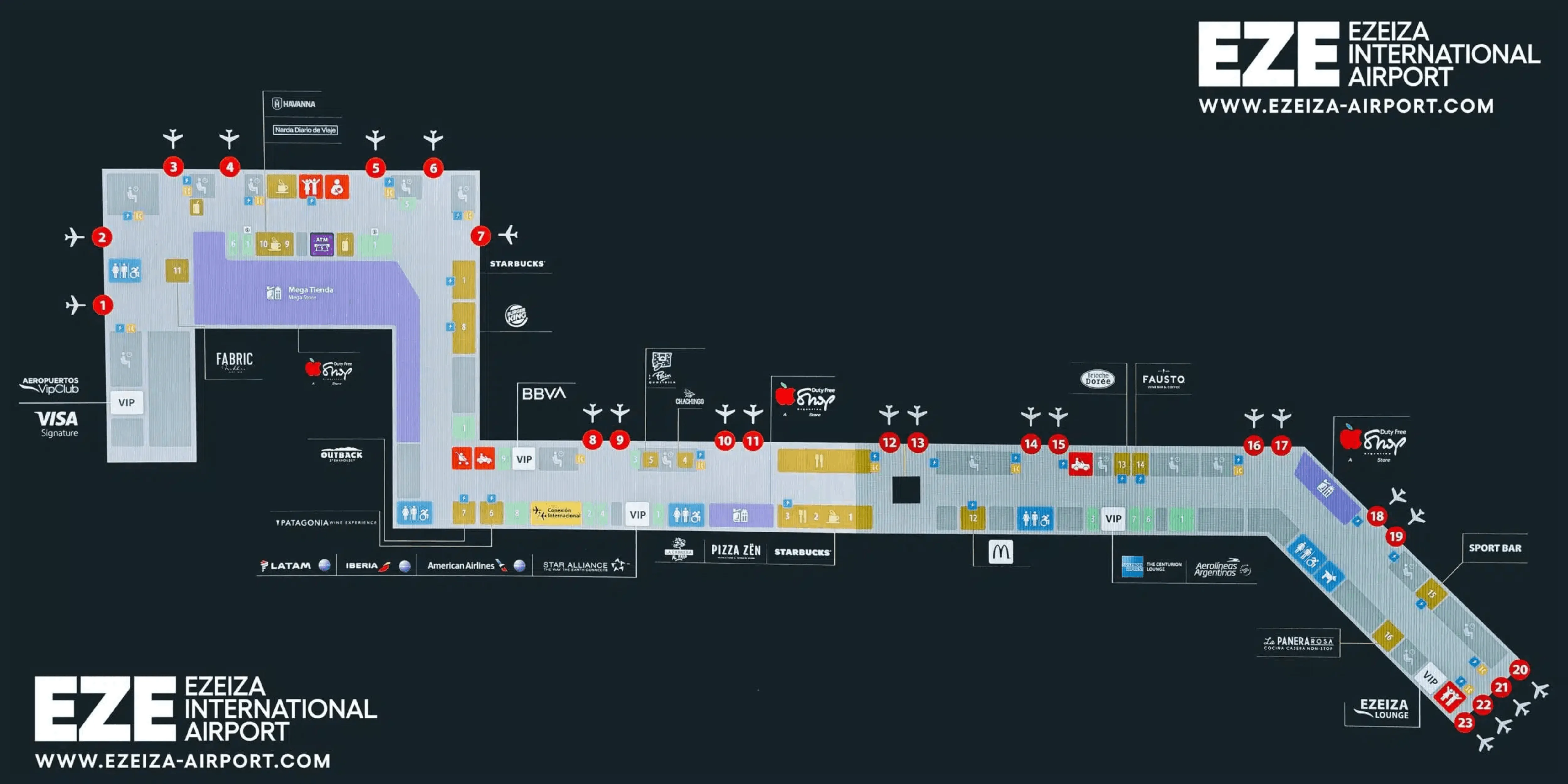 Ministro Pistarini International Airport Map 2025