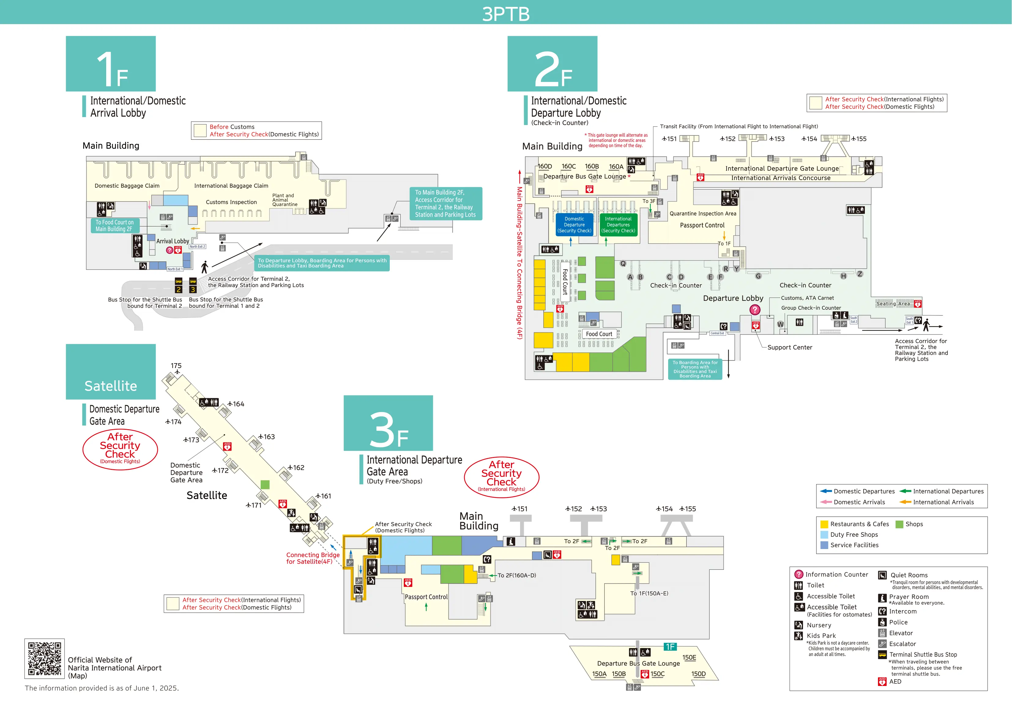 Narita International Airport Terminal 3 Level 1 2 3 Satellite Map 2025