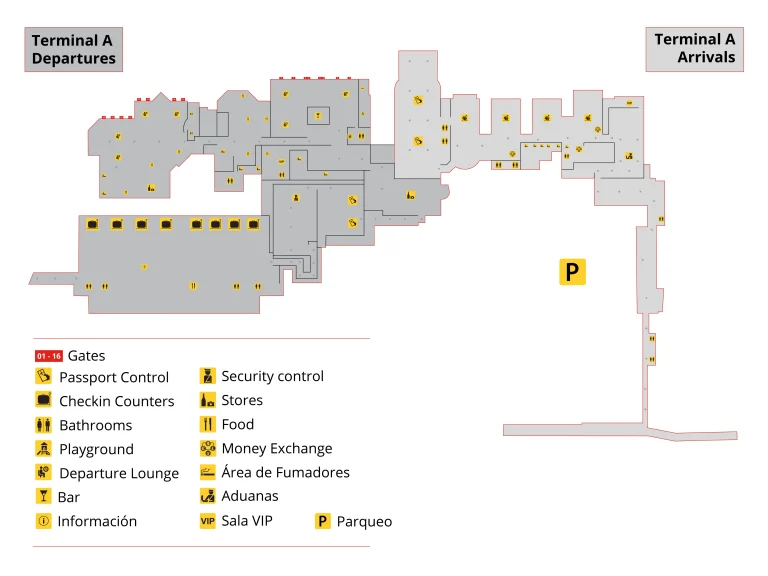Punta Cana International Airport Terminal A Dining Map 2026