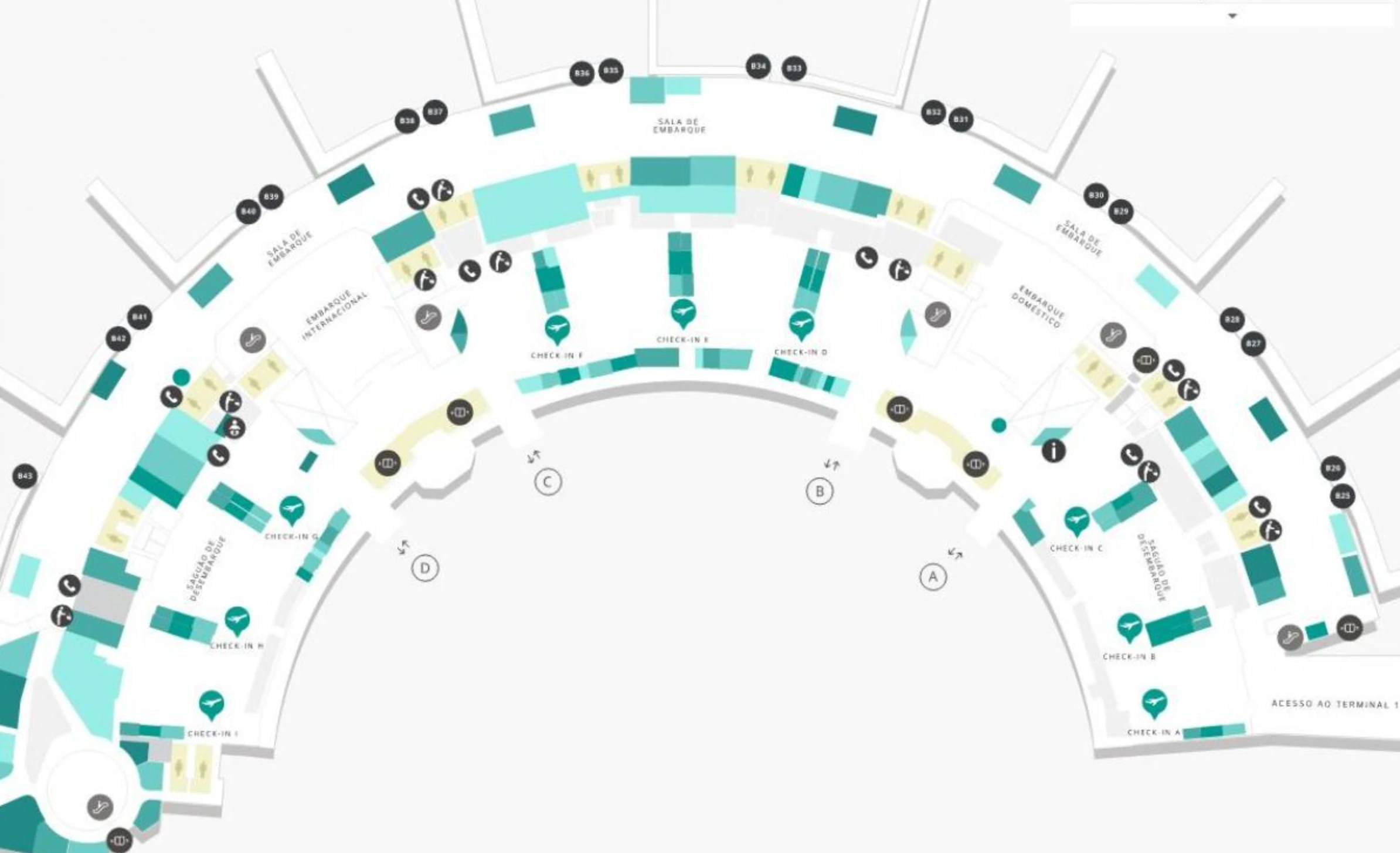 Rio GaleaĢo Tom Jobim International Airport Terminal 2 Level 2 Map 2026