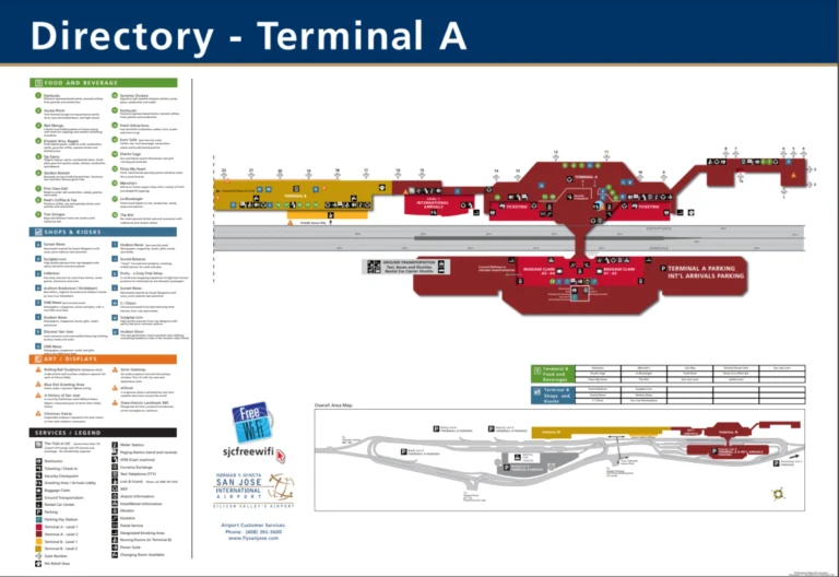 San José Airport Terminal A Map 2025