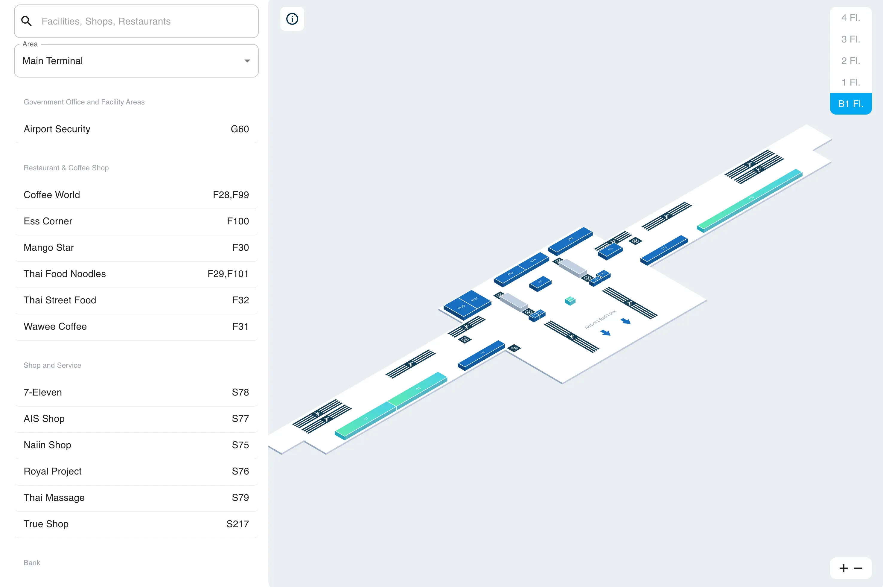 Suvarnabhumi Airport B1 Map 2025