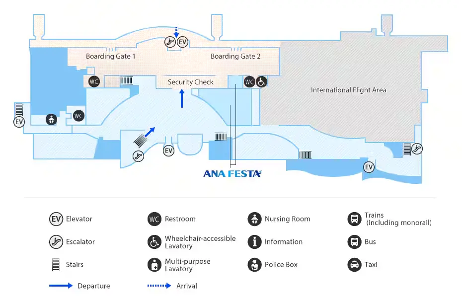 TAK Airport Terminal Departure Lobby Level 2 Map 2024
