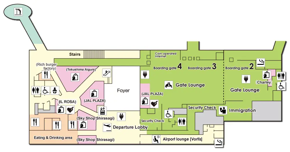 TKN Airport Terminal - Level 3 Map 2024