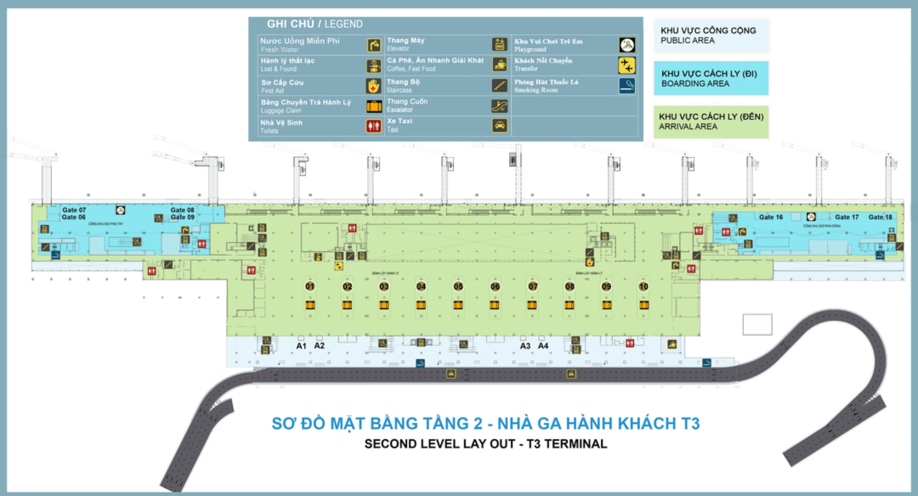 Tan Son Nhat International Airport Terminal 3 Domestic Level 2 Map 2024-2026