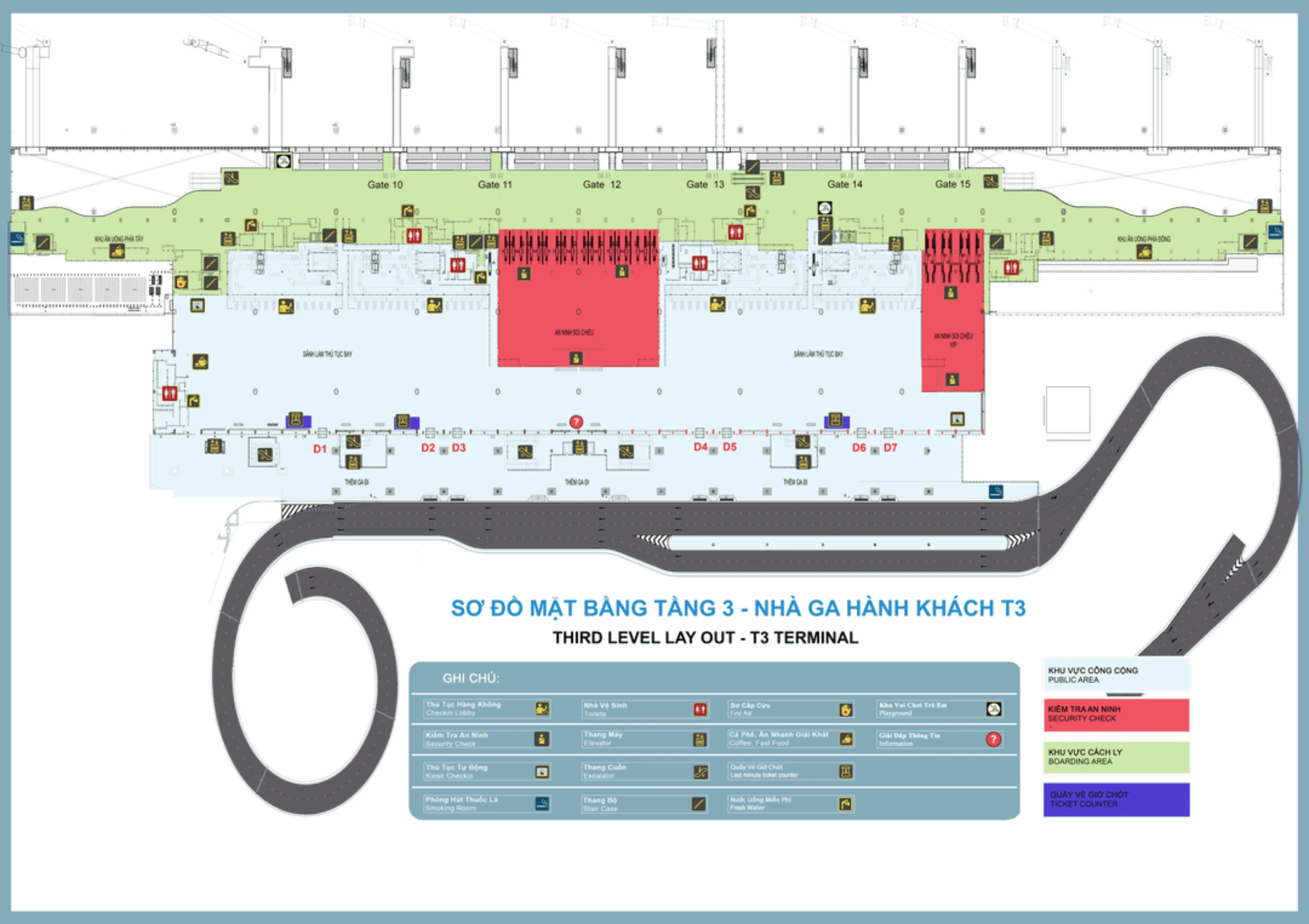 Tan Son Nhat International Airport Terminal 3 Domestic Level 3 Map 2024-2026