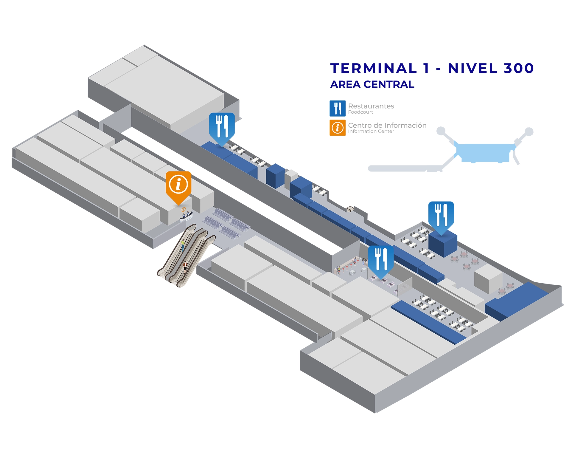 Tocumen International Airport Terminal 1 Nivel 300 Map 2025