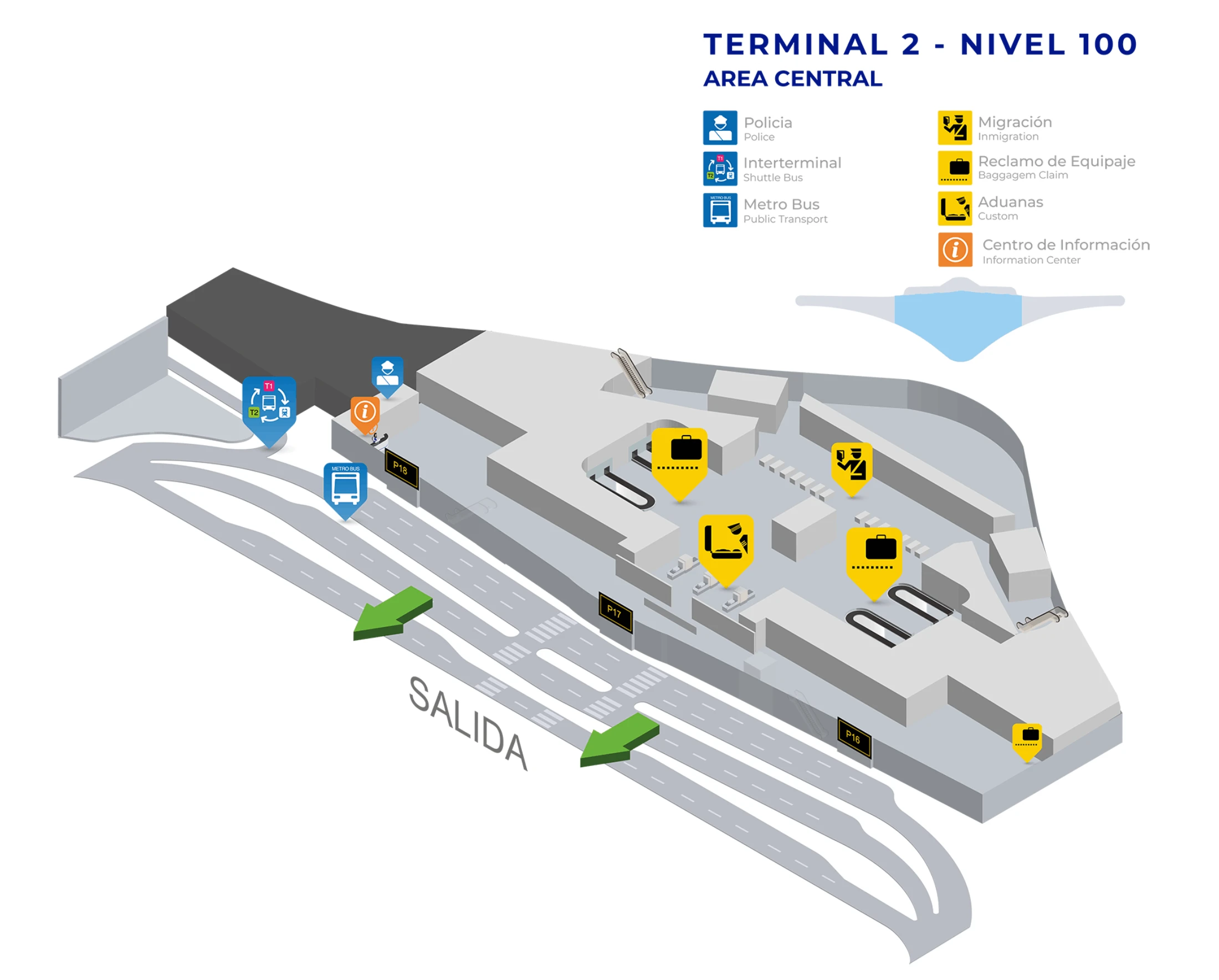 Tocumen International Airport Terminal 2 Nivel 100 Map 2026