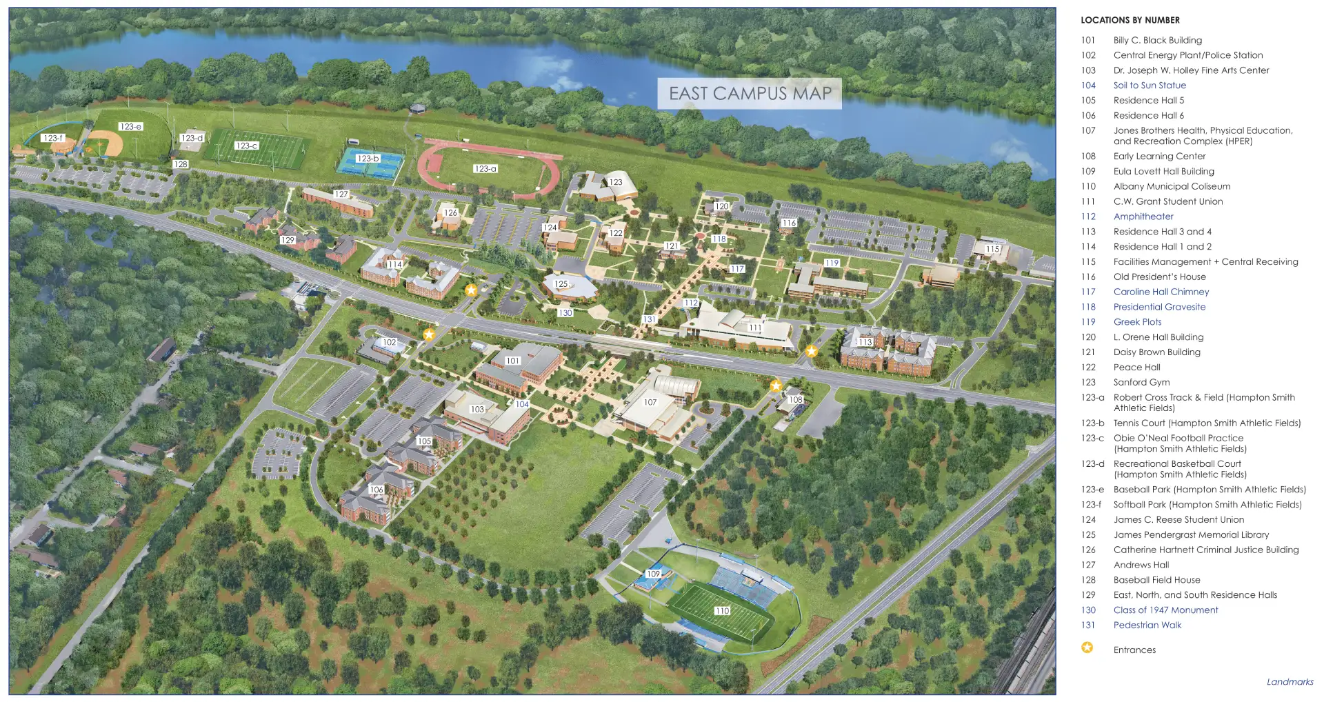 Albany State University East Campus Map 2025