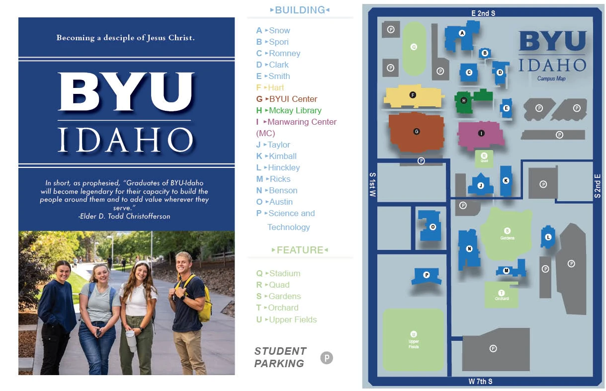 Brigham Young UniversityIdaho Campus Map All Maps