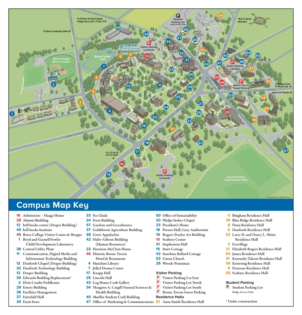 Berea College Campus Map (2024) - All Maps