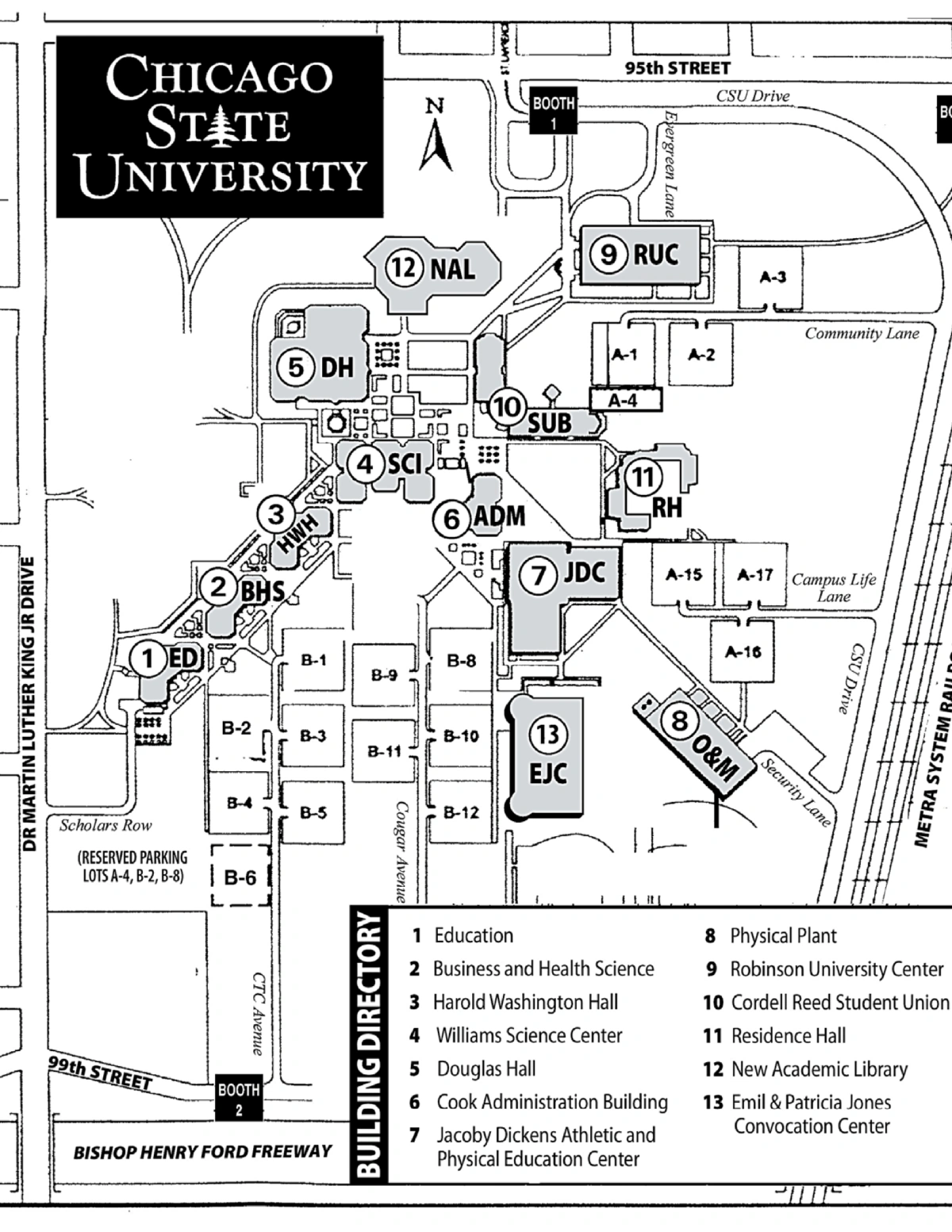Chicago State University Campus Map 2008