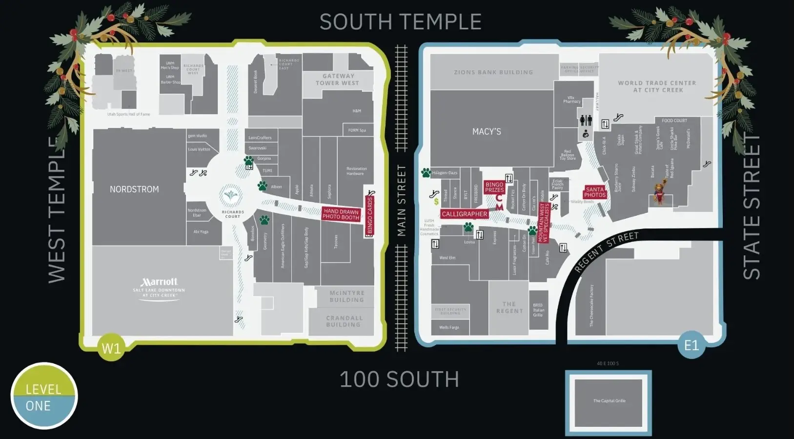 City Creek Center Mall Map - All Maps