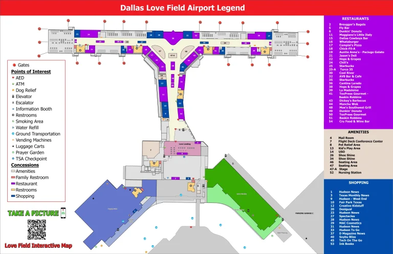 Dallas Love Field Map 2025