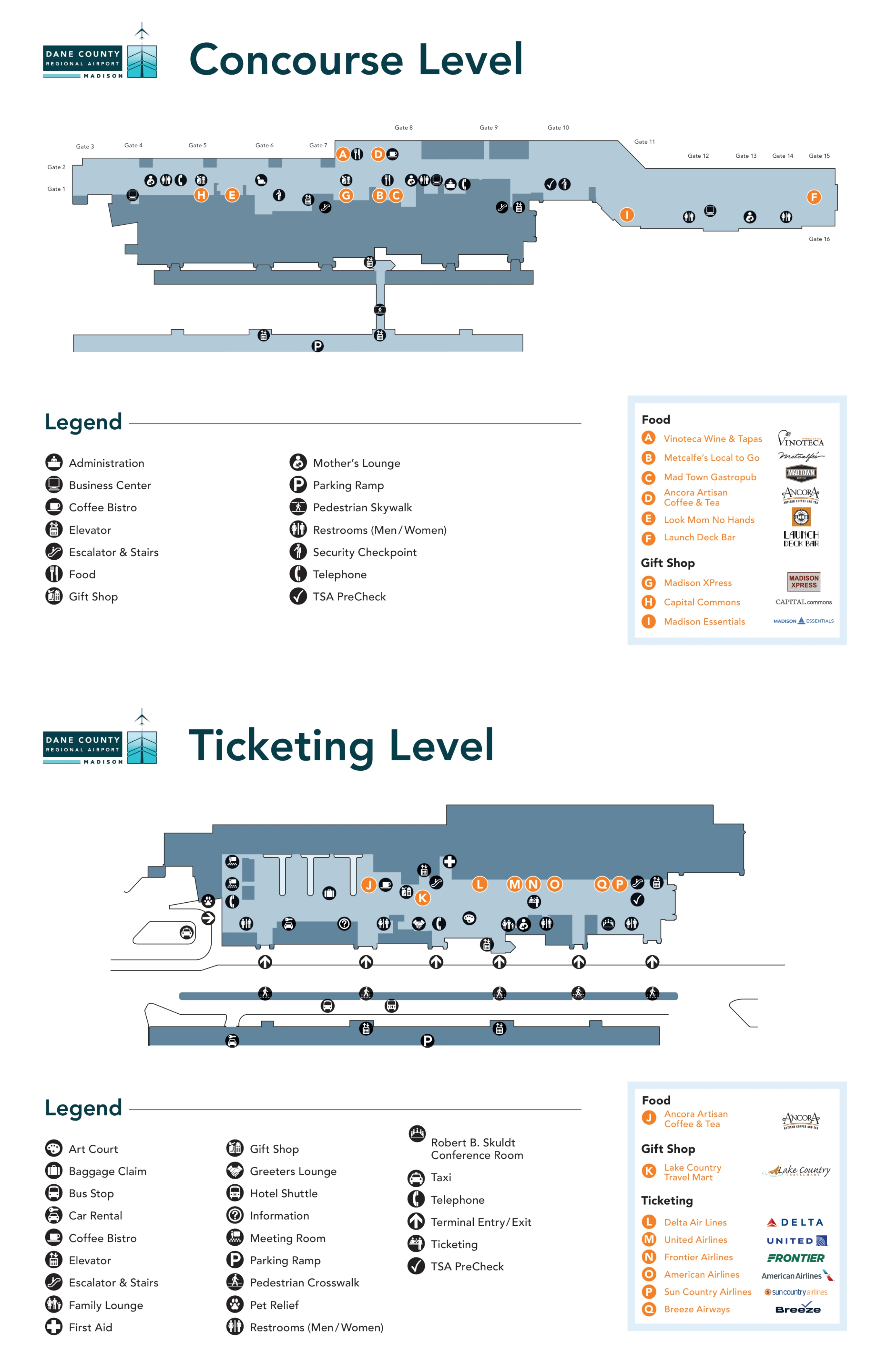 Dane County Regional Truax Field Map 2024-2026