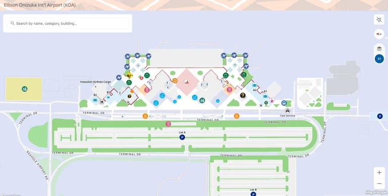 Ellison Onizuka Kona International Airport Map 2026