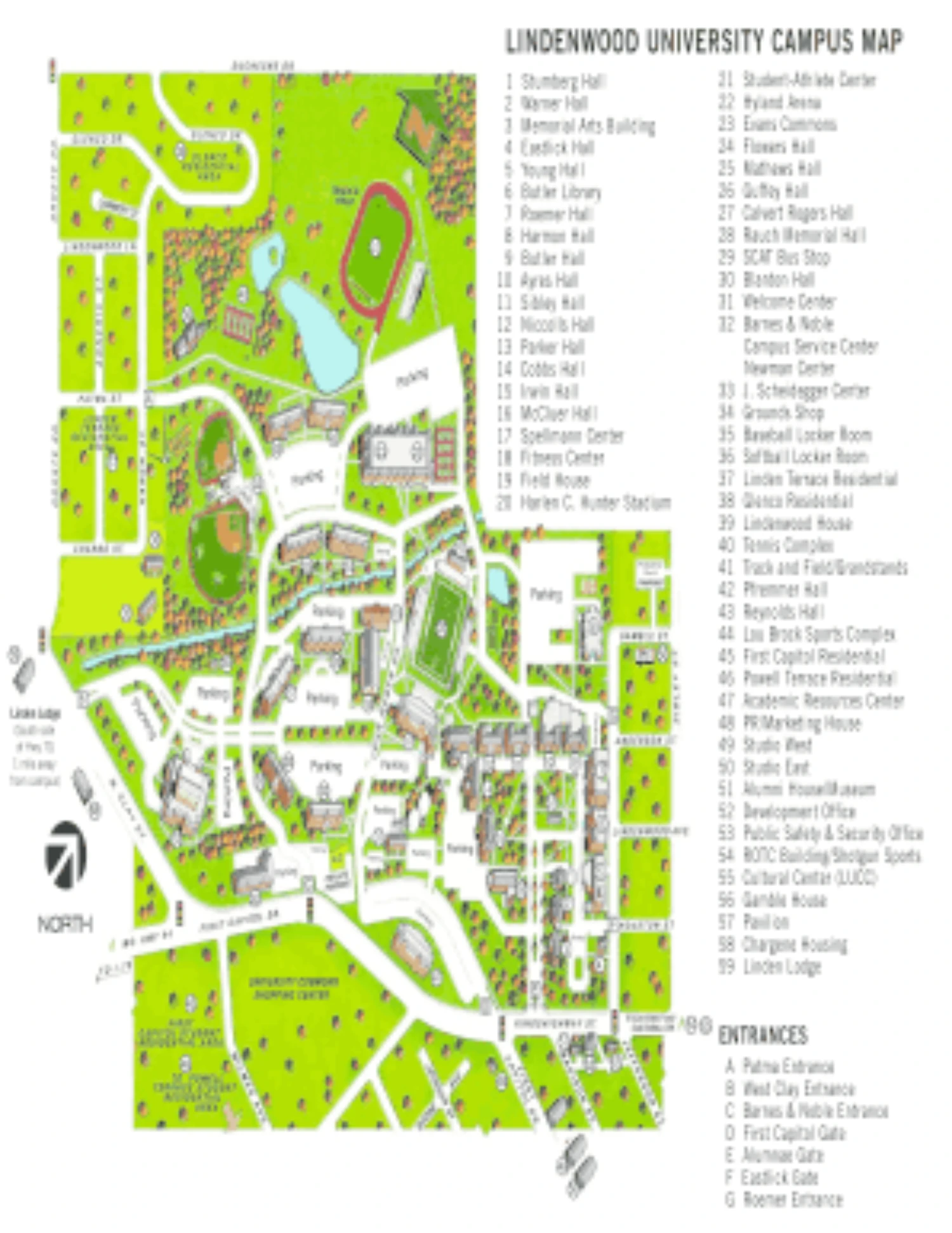 Lindenwood University Campus Map - All Maps
