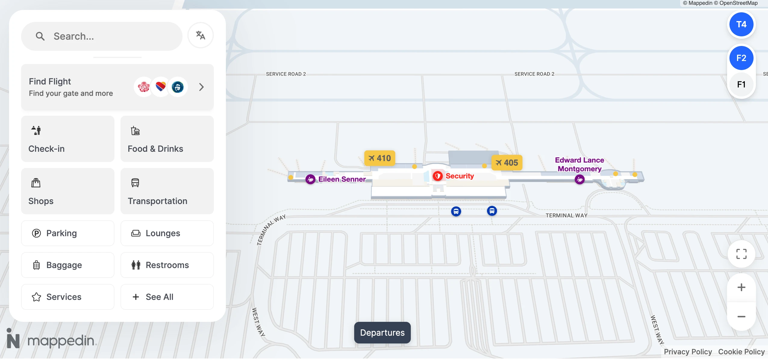 Ontario International Airport Terminal 4 Level 2 Map 2026