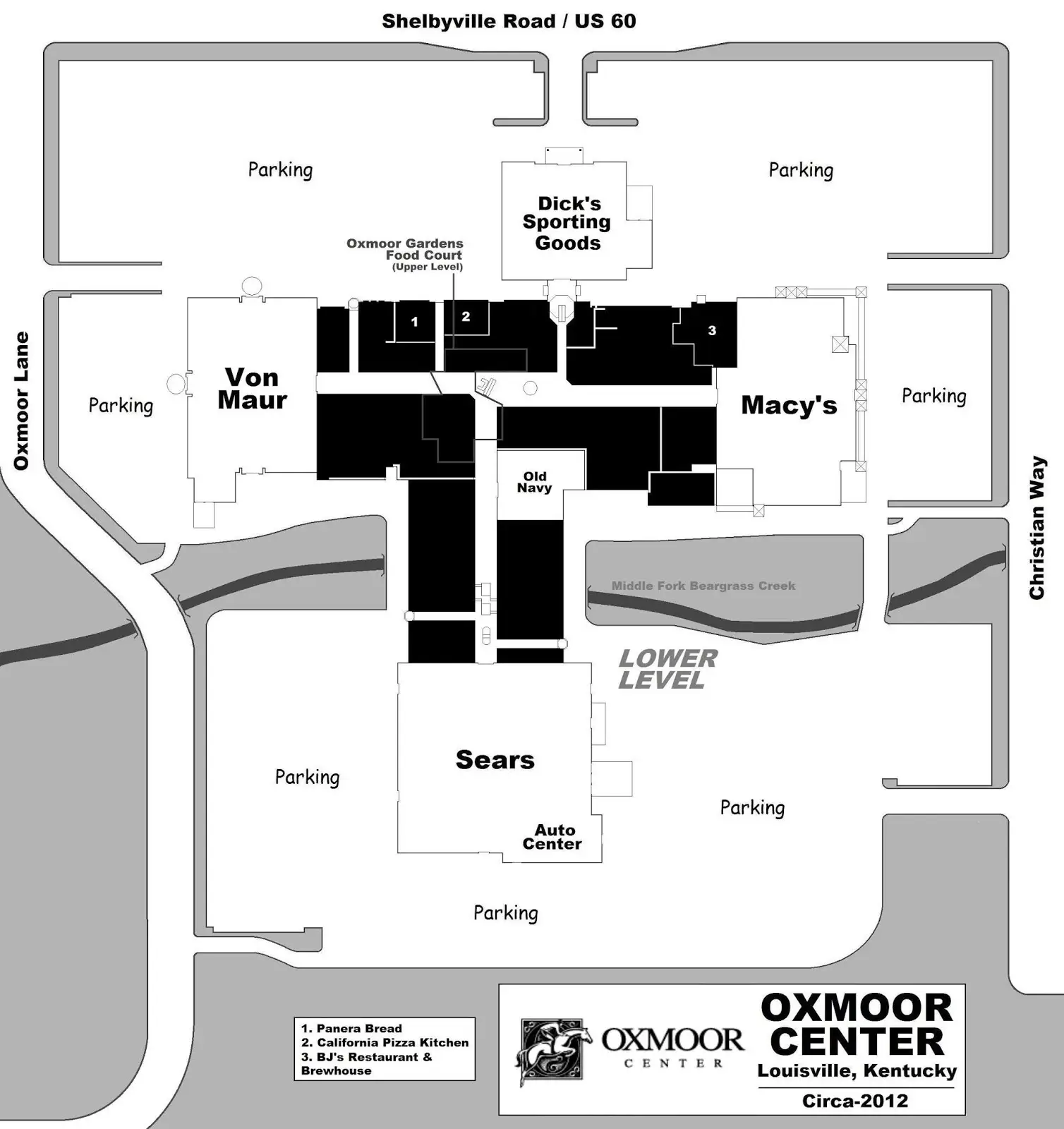 Oxmoor Center Mall Map 2024