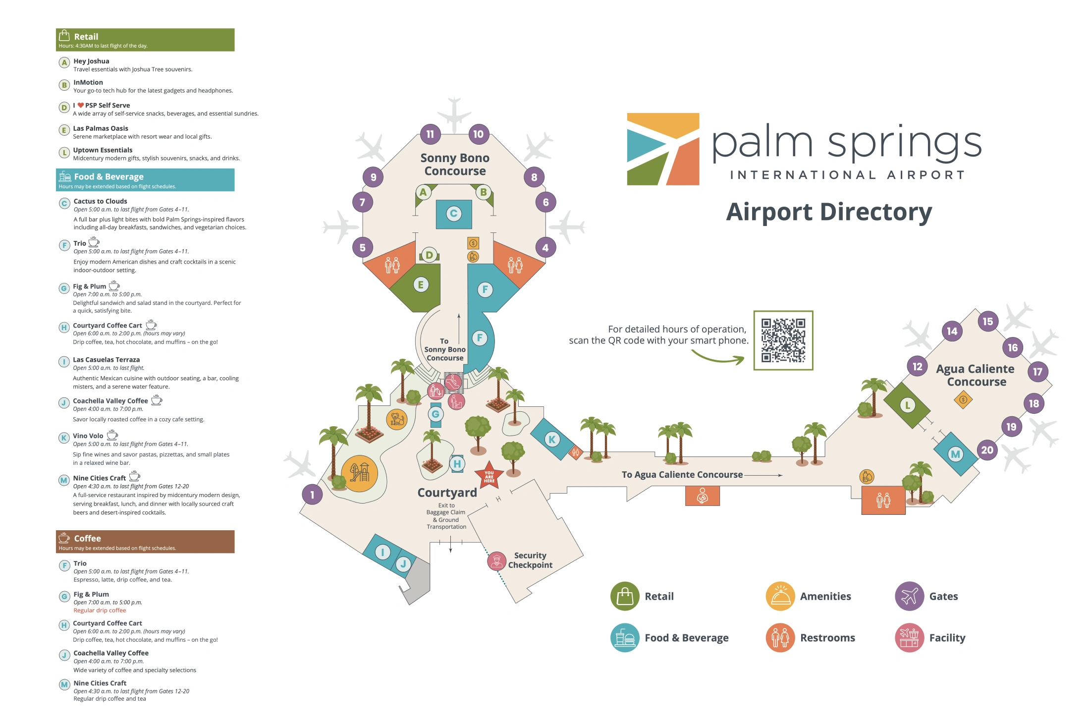 Palm Springs International Airport Terminal Map 2025