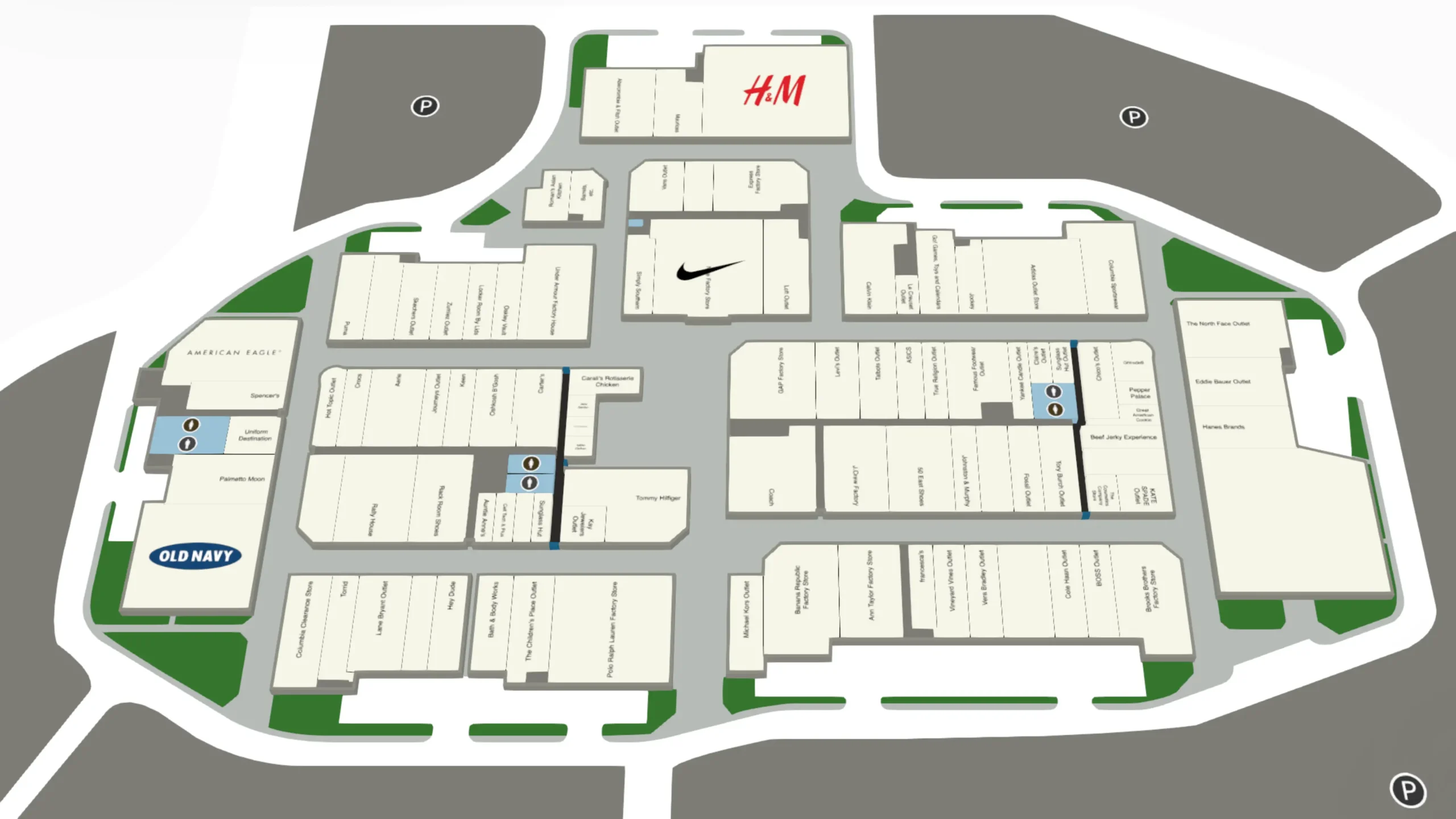 The Outlet Shoppes of the Bluegrass Mall Map - All Maps