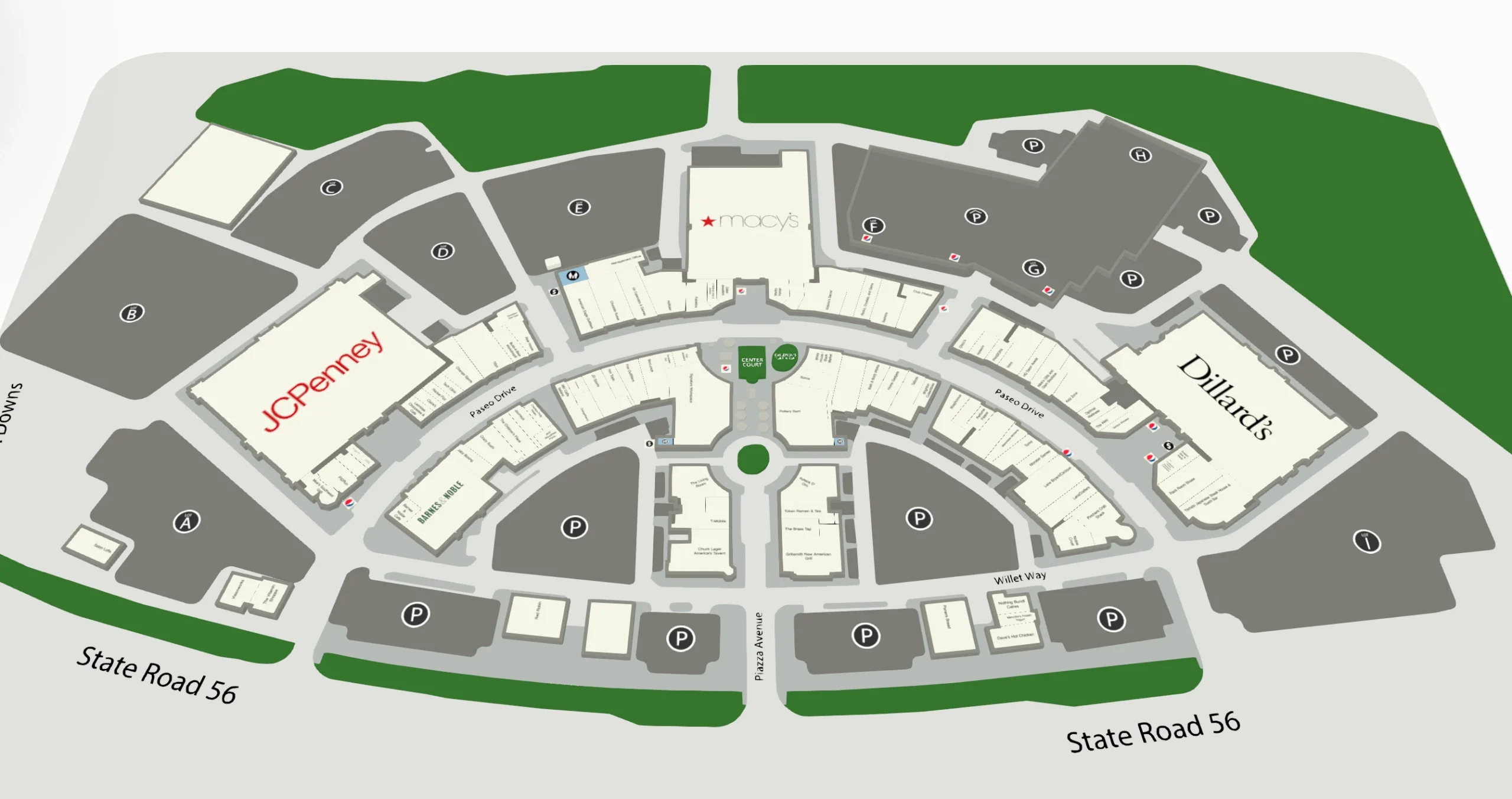The Shops at Wiregrass Mall Level 1 Map 2024