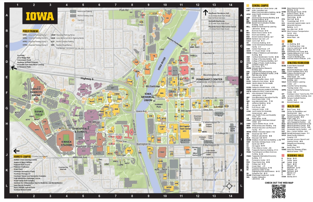 University Of Iowa Campus Map