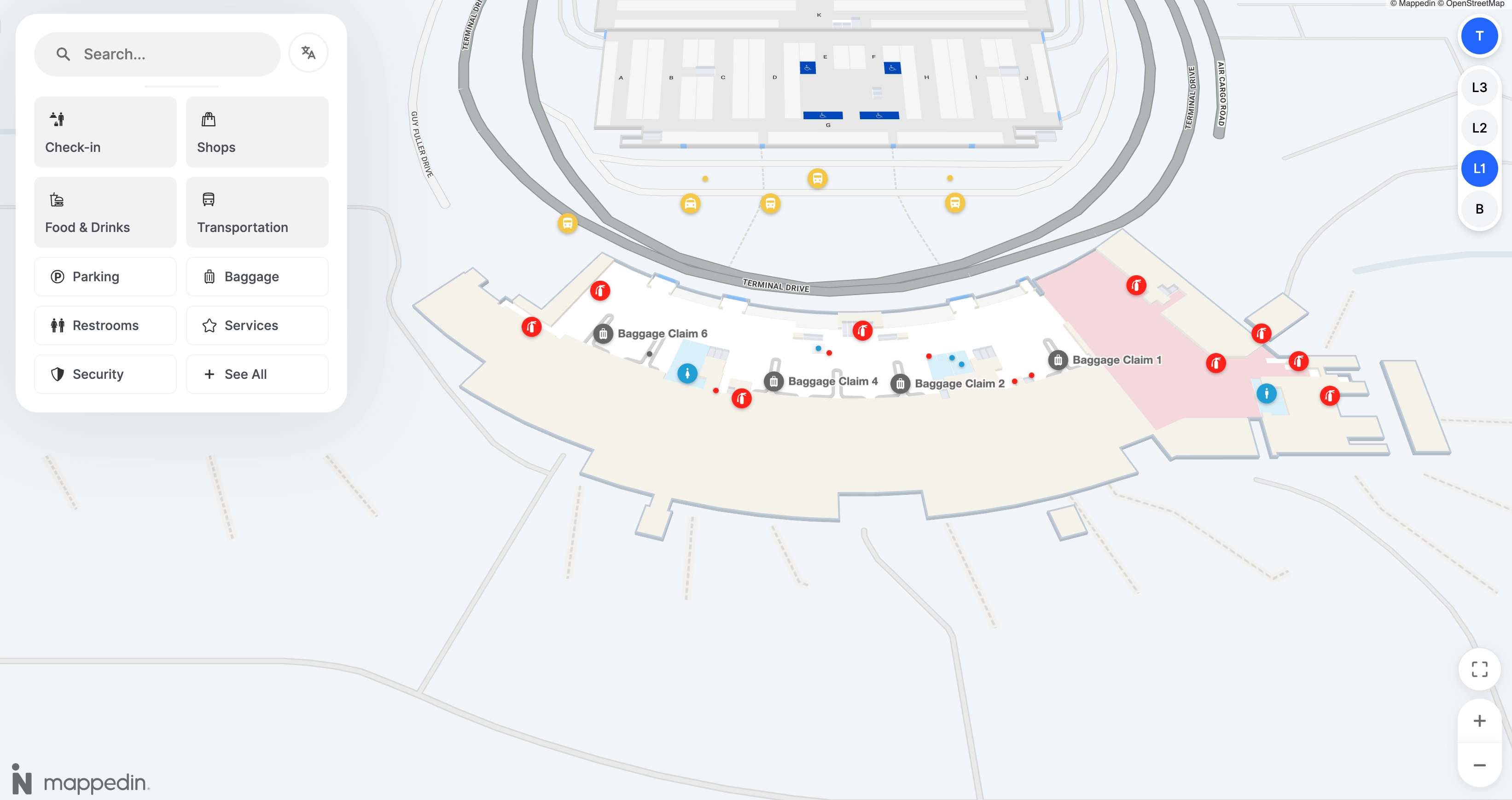 Will Rogers World Airport Level 1 Map 2026
