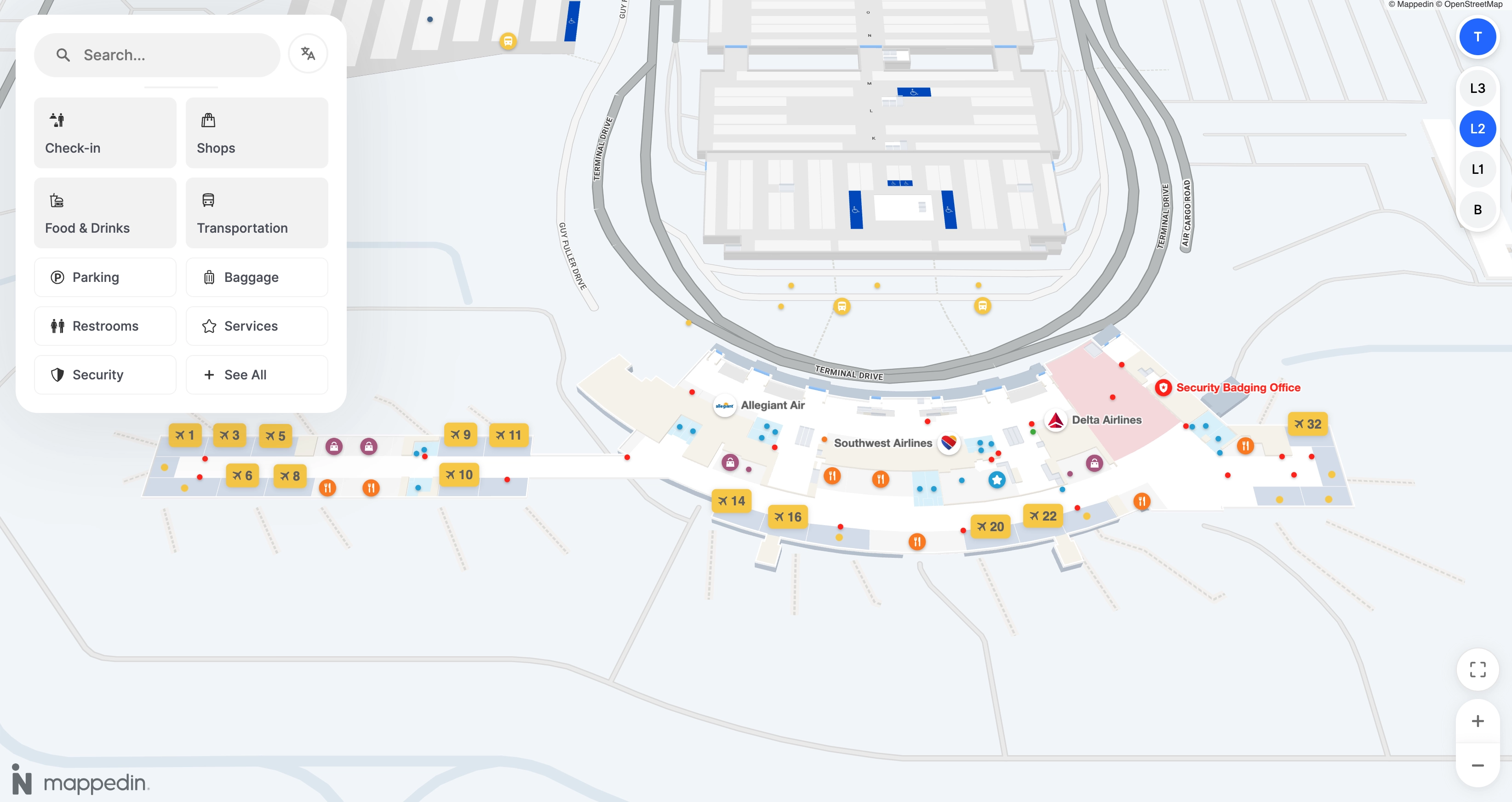 Will Rogers World Airport Level 2 Map 2026