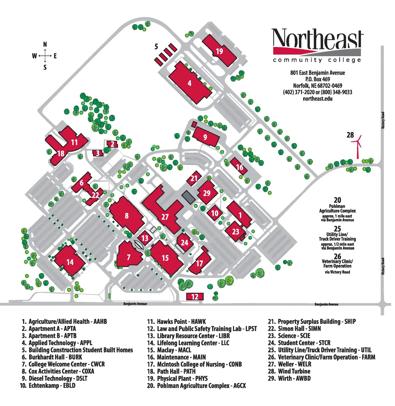 Northeast Community College Campus Map All Maps