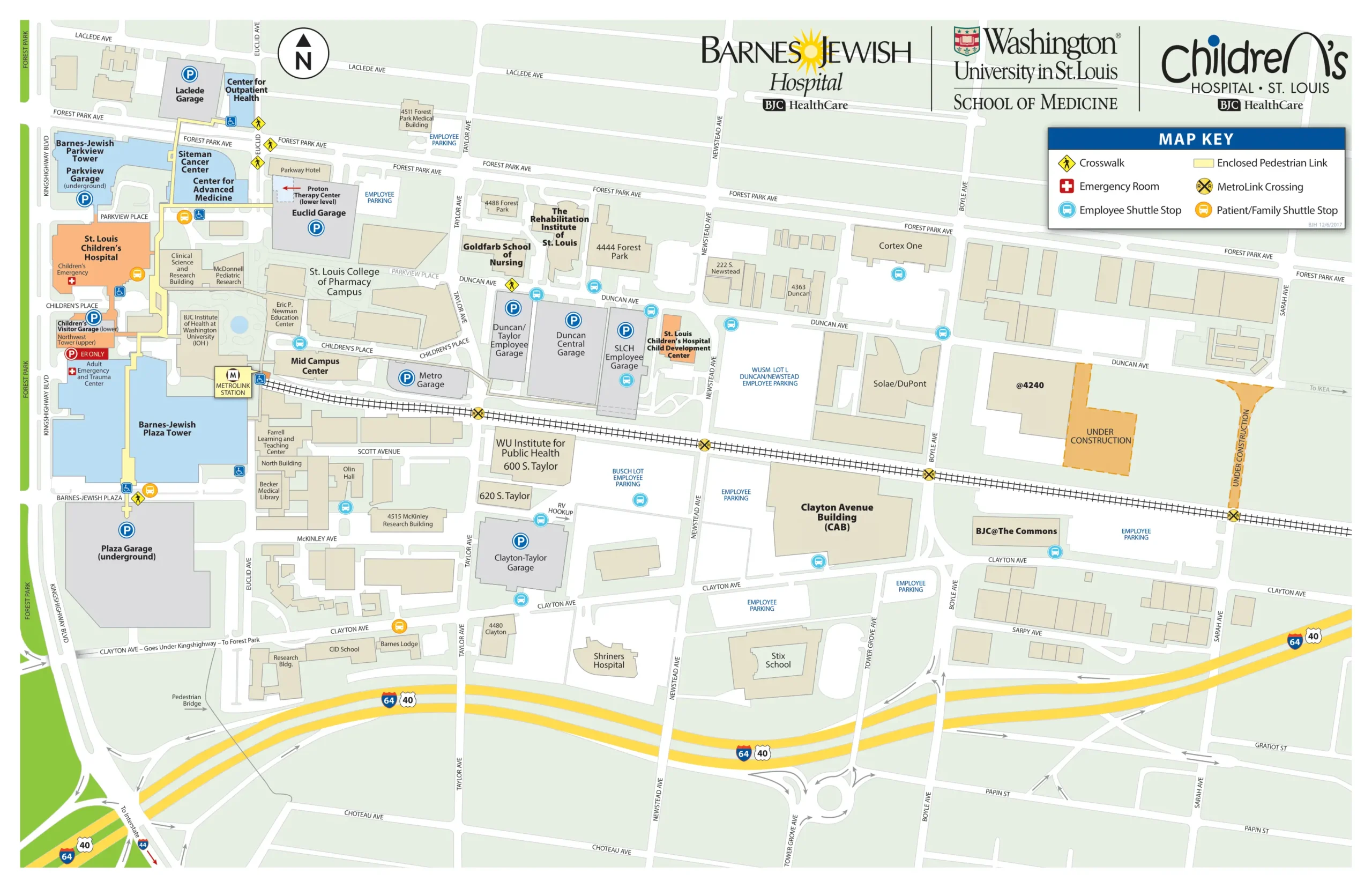 Barnes Jewish Hospital Map (2024 2017) All Maps