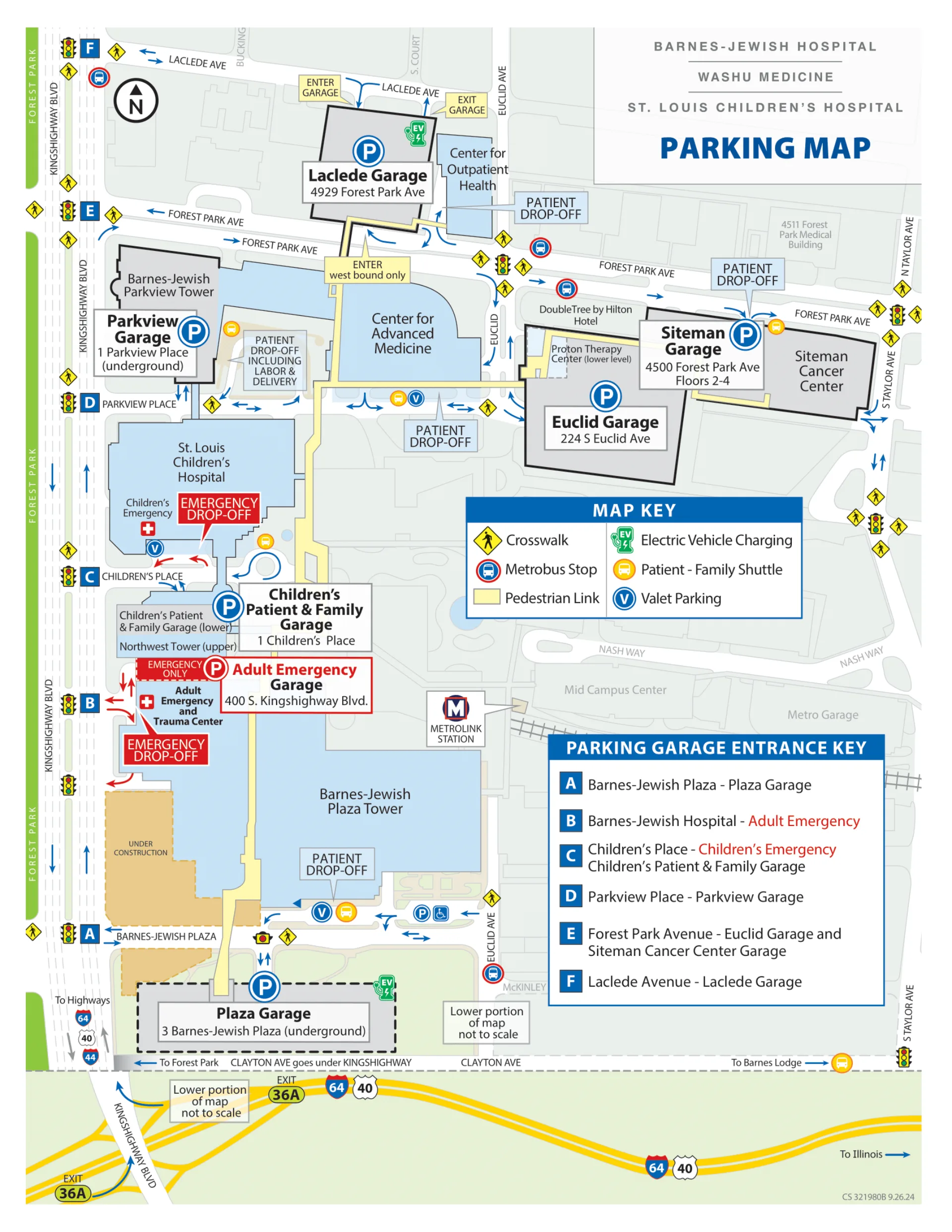 Barnes-Jewish Hospital Parking Map 2024