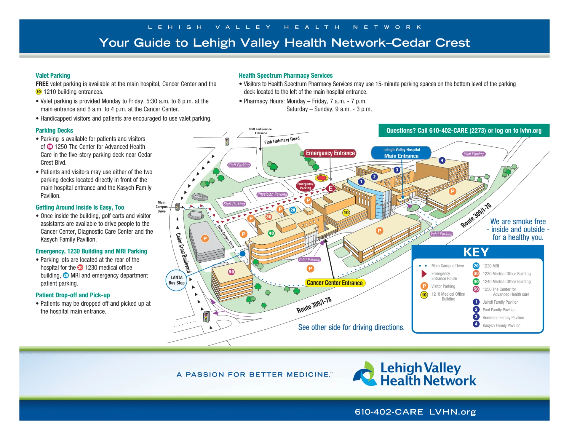 Lehigh Valley Hospital Cedar Crest Hospital Map (2011) - All Maps