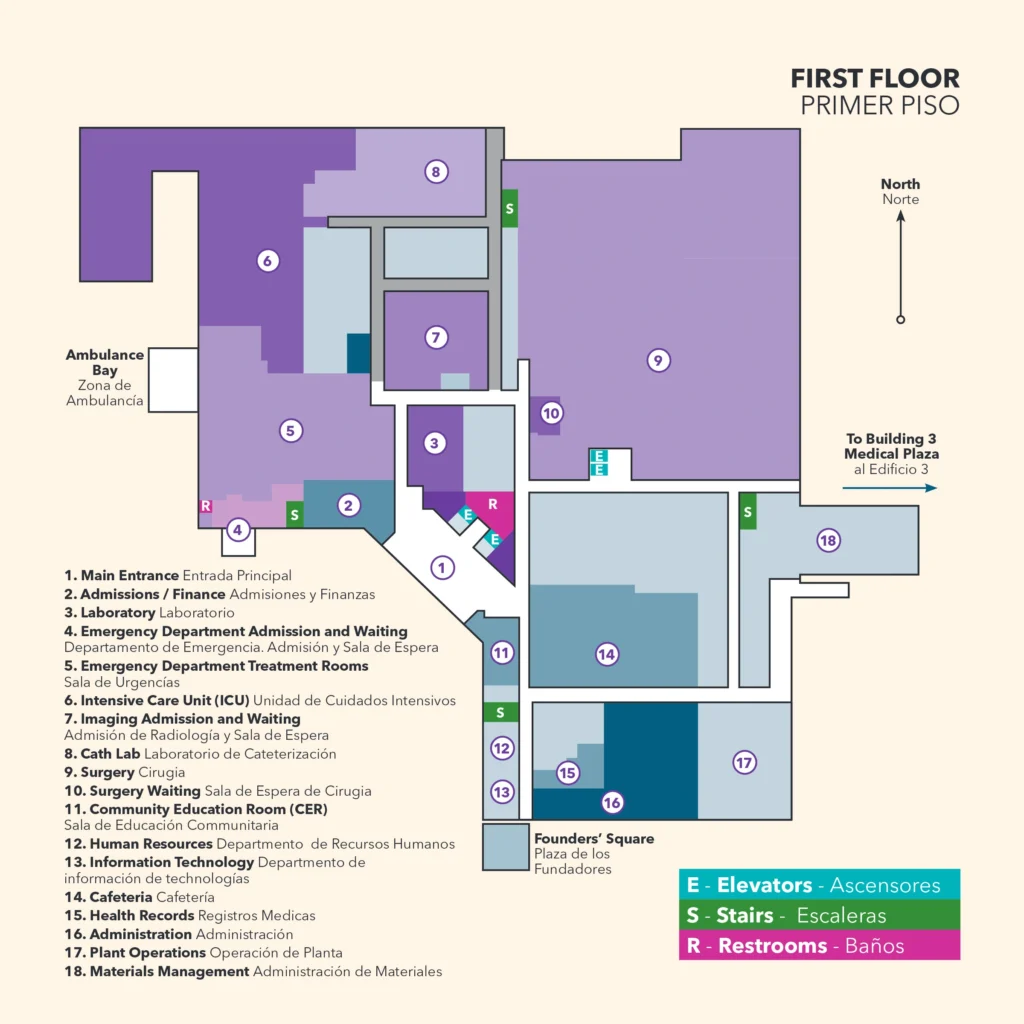 MountainView Regional Medical Center Hospital Map (2024) - All Maps