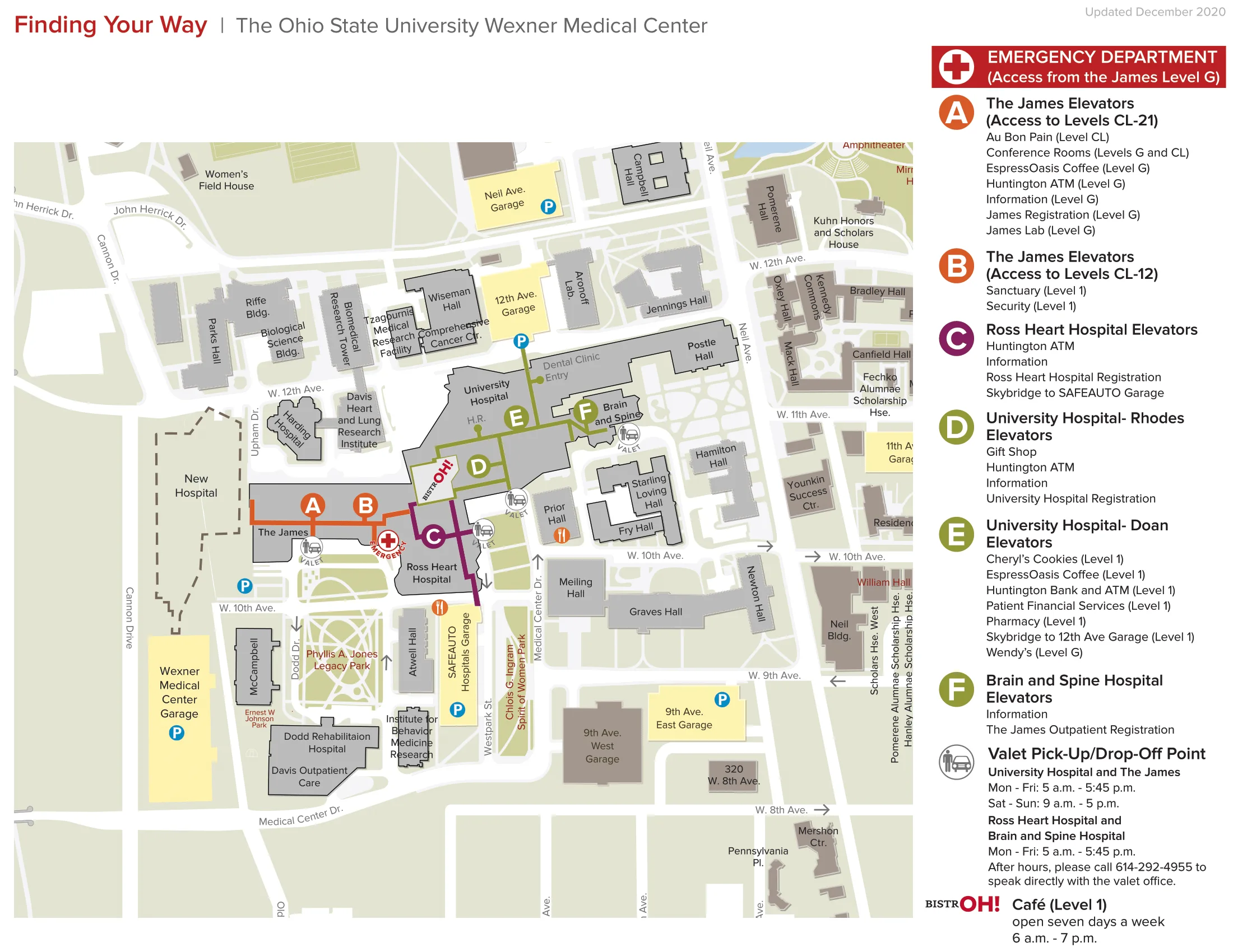 The Ohio State University (OSU) Wexner Medical Center Hospital Campus Map 2019-1